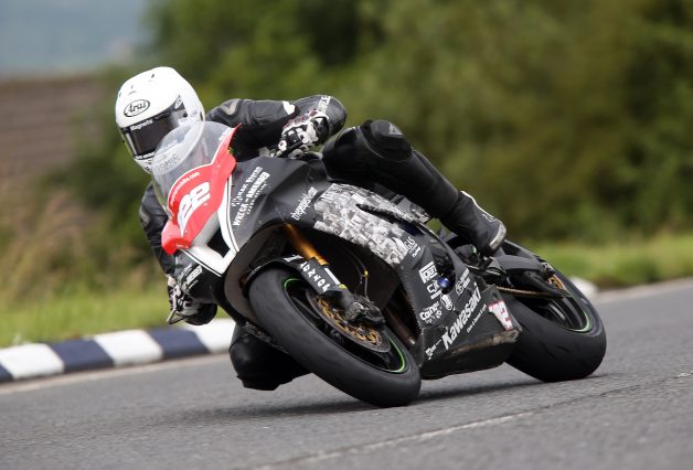 PACEMAKER, BELFAST, 6/8/2015: Alan Bonner (Kawasaki) at Wheeler's Bend during today's Ulster Grand Prix practice at Dundrod. Bonner was injured in a crash at Dawson's Bend later in the session. PICTURE BY STEPHEN DAVISON