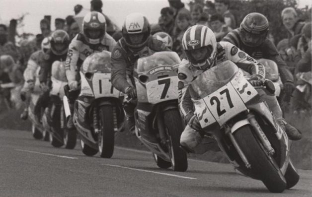 McCallen leading the 1989 Ulster Grand Prix (image courtesy of Belfast Telegraph)