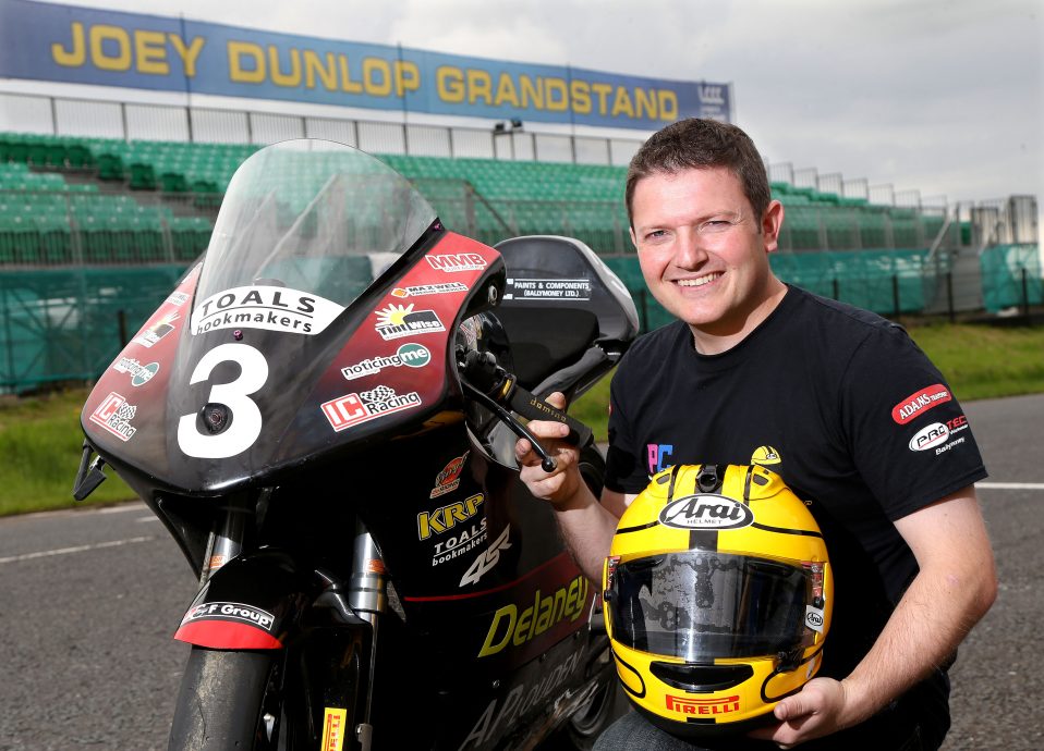 Gary Dunlop, son of the legendary Joey Dunlop pictured at the MCE Ulster Grand Prix ahead of his debut this week.